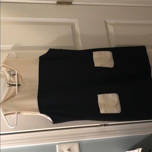 forever21 jumper dress creme & black large